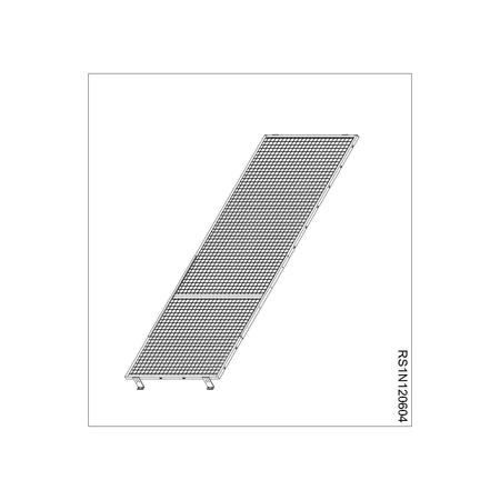 Beastwire By Spaceguard Pallet Rack Safety Back Panel, 144"Wx48"H W/6" Offset Drop-In Brackets RS1N120604